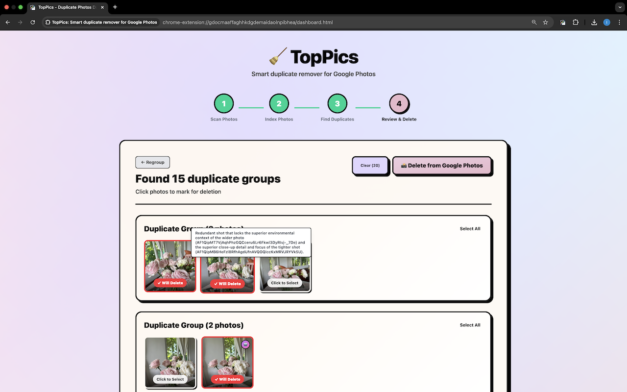 TopPics - Declutter Your Google Photos gallery image