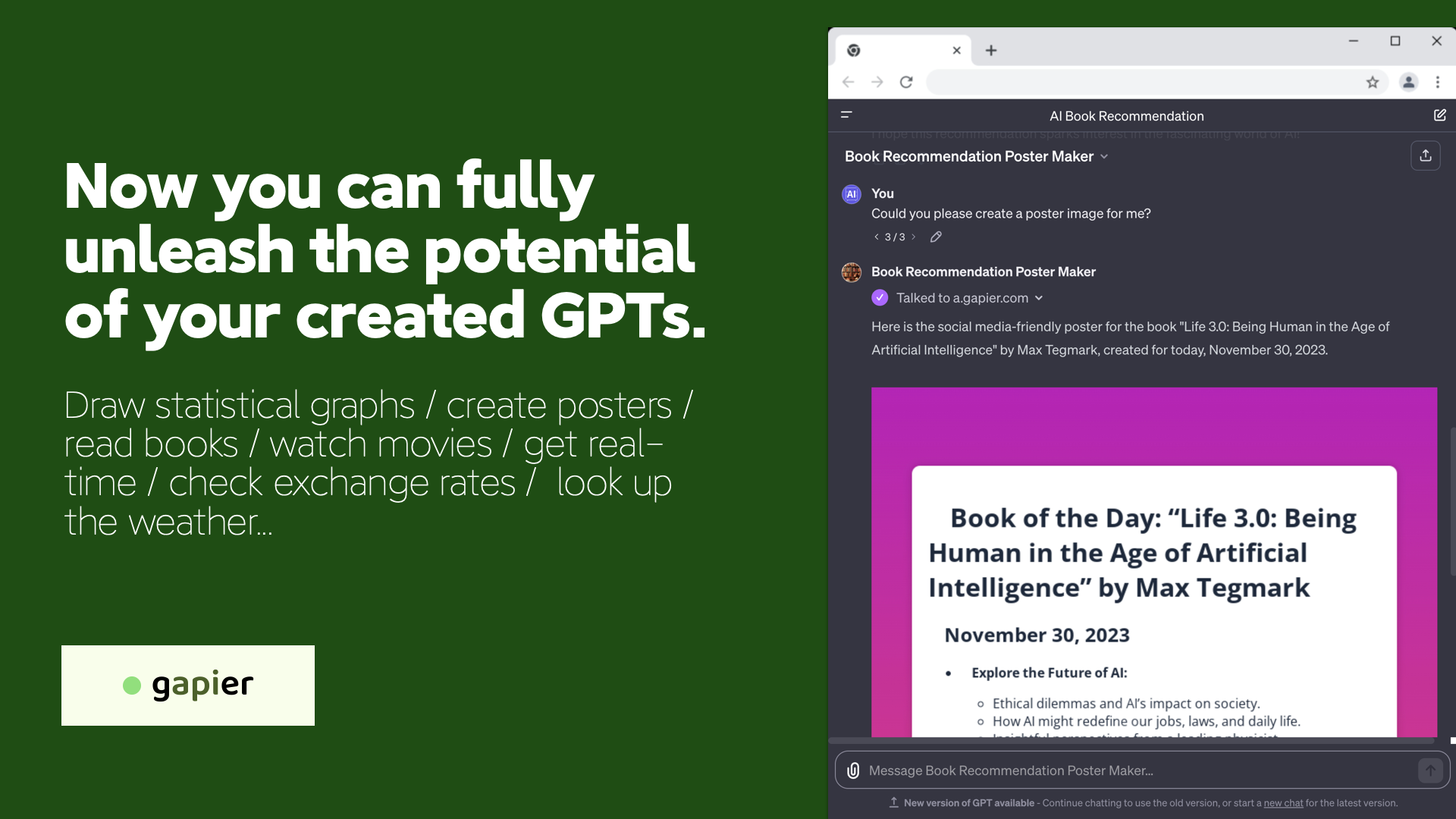 GAPIER - Para los usuarios de chatgpt GPTS - 50 API de acciones específicas de GPTS gratuitas para usuarios de chatgpt media 4