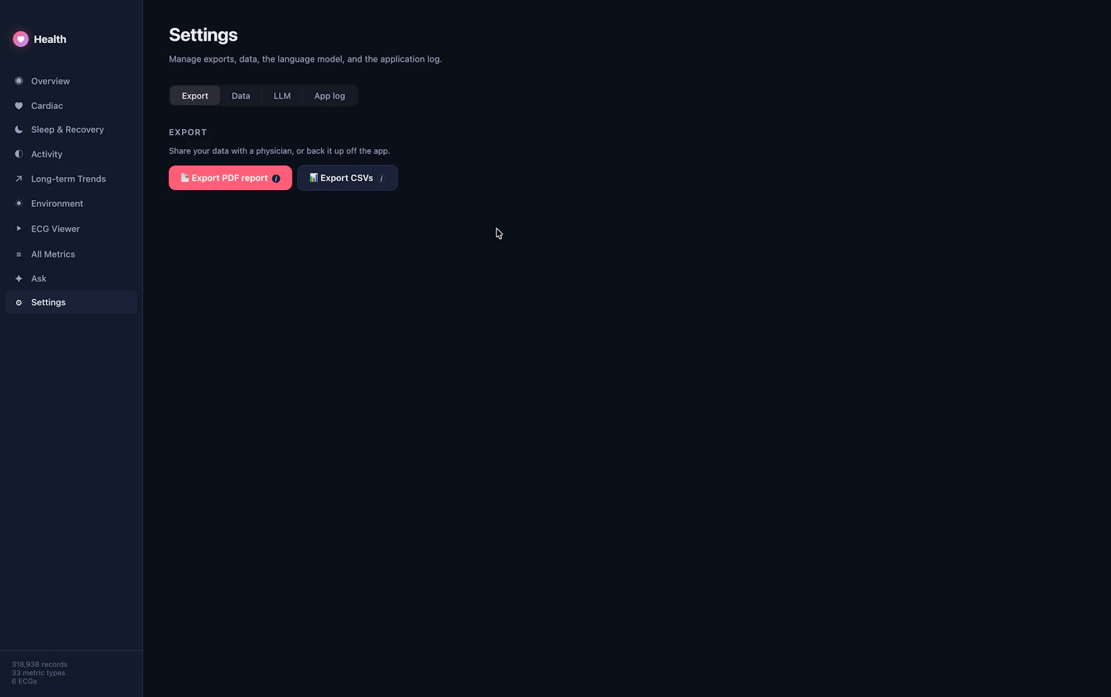 Health Dashboard, see Watch data on Mac. screenshot 10