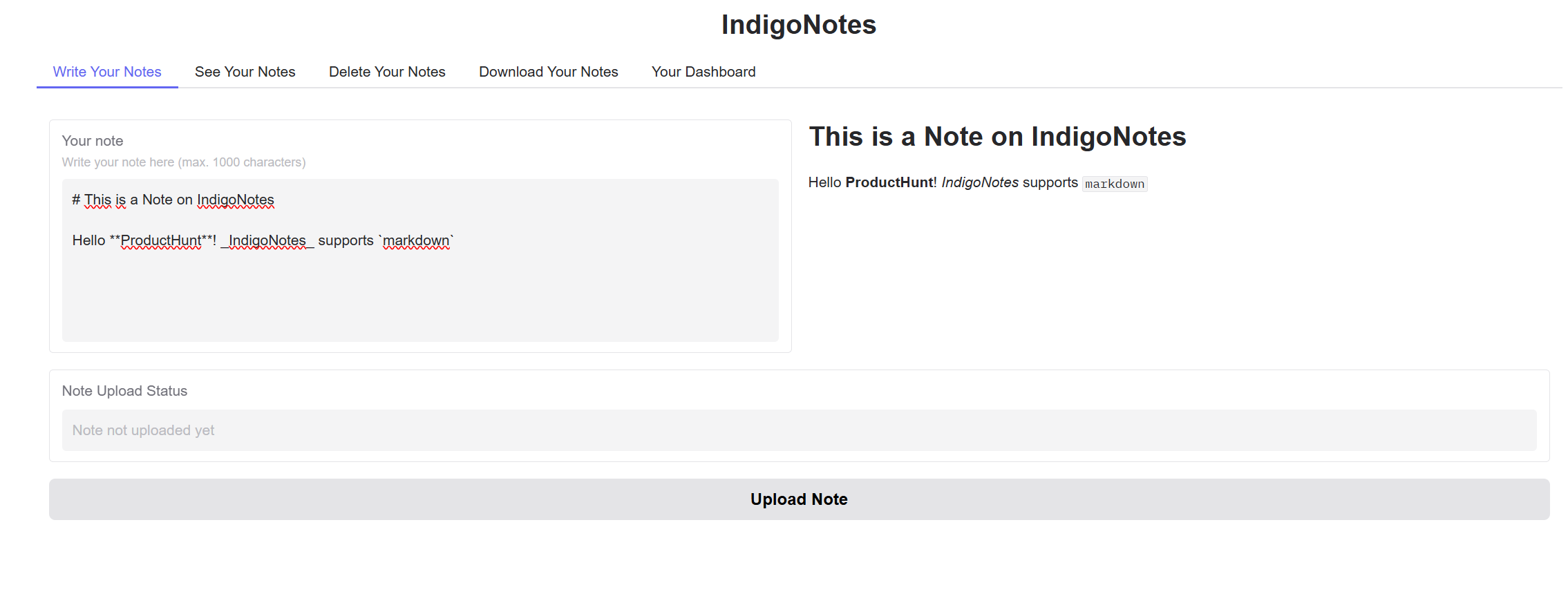 Média Indigonotes - Notes simples, sur le cloud 3