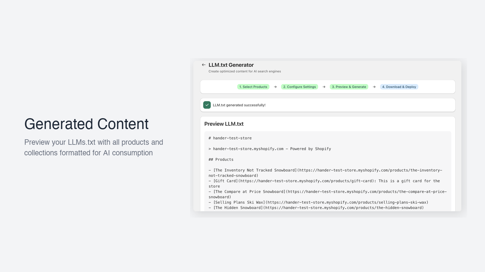 LLMs TXT Generator-AI Traffic - Screenshot 3 showing product features and functionality