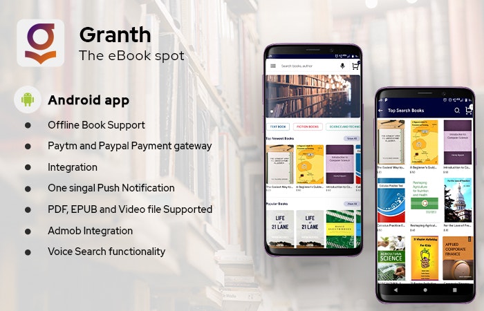 Granth - Android Ebook App + Admin panel gallery image