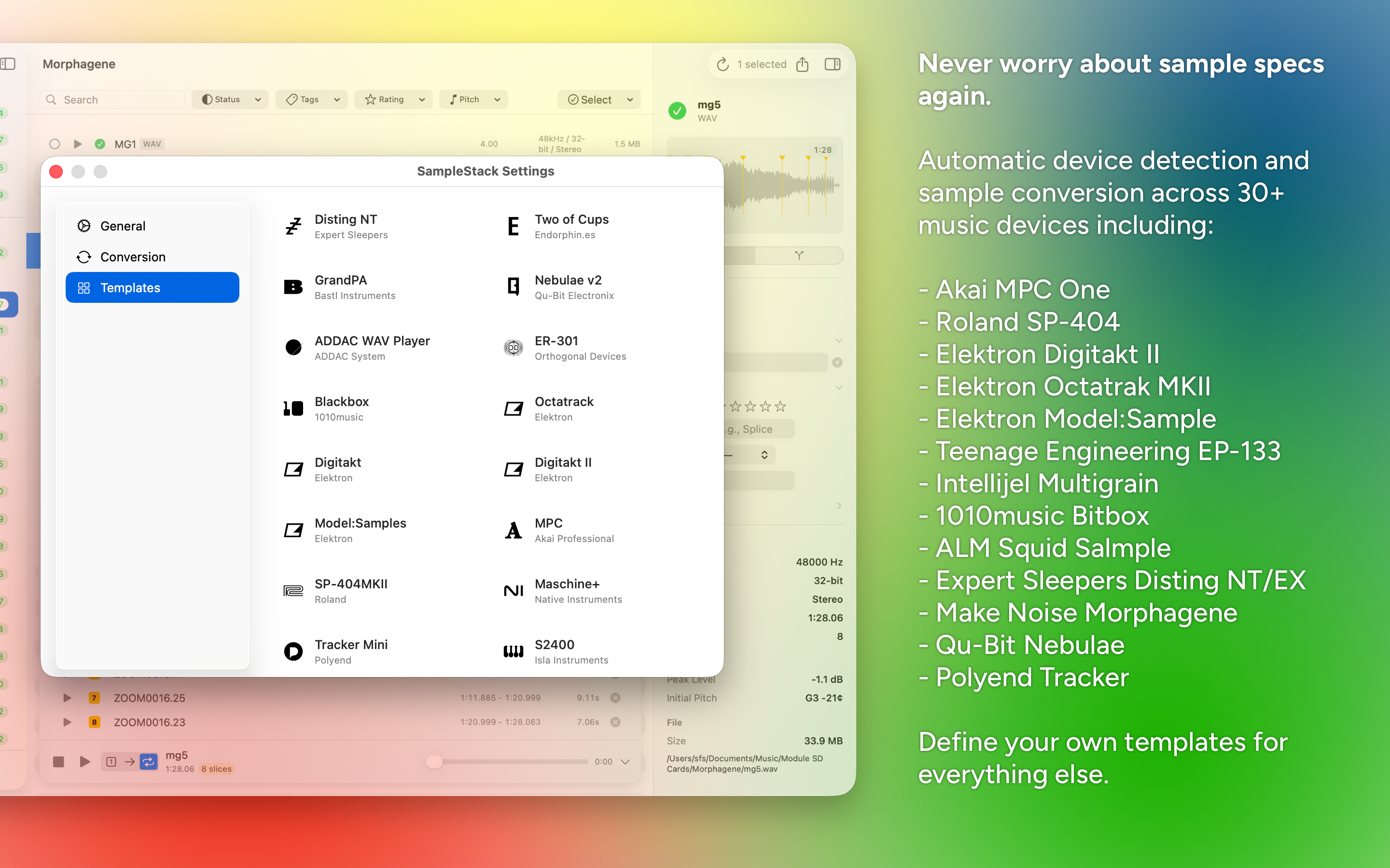 SampleStack gallery image