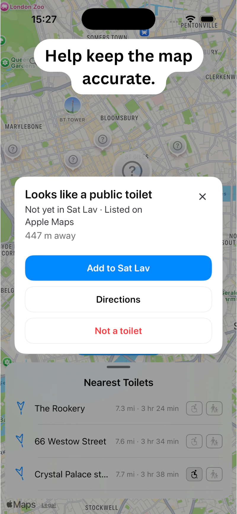 Sat Lav: Public Toilet Finder screenshot 4