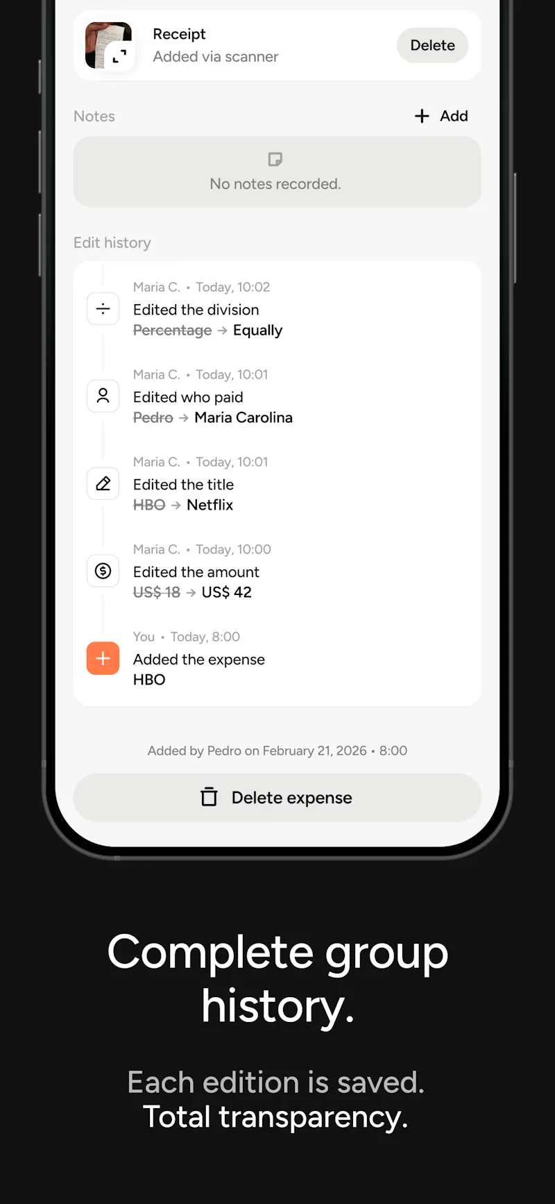 TakeControl: Expense Splitter screenshot 7