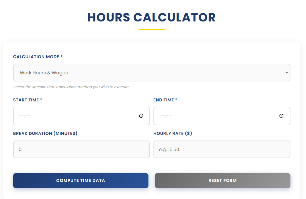Hours Calculator gallery image