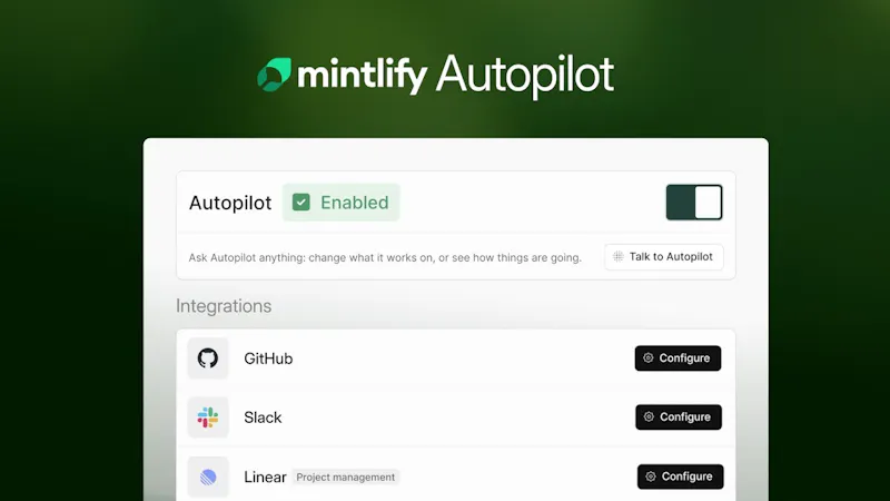 Mintlify Autopilot screenshot 1 (video preview)