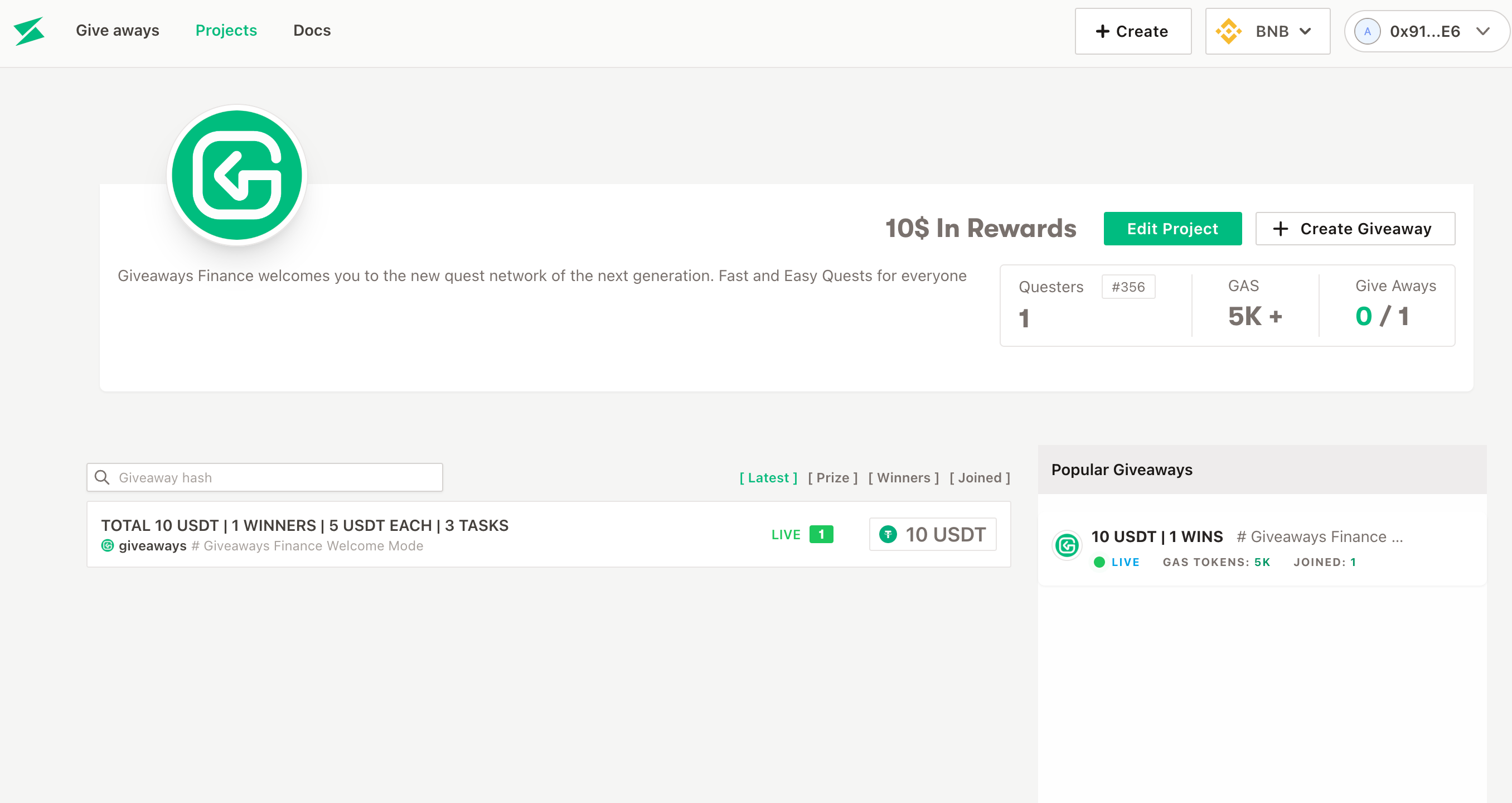 Giveaways Finance - No nonsense Crypto Quests and Giveaways media 3