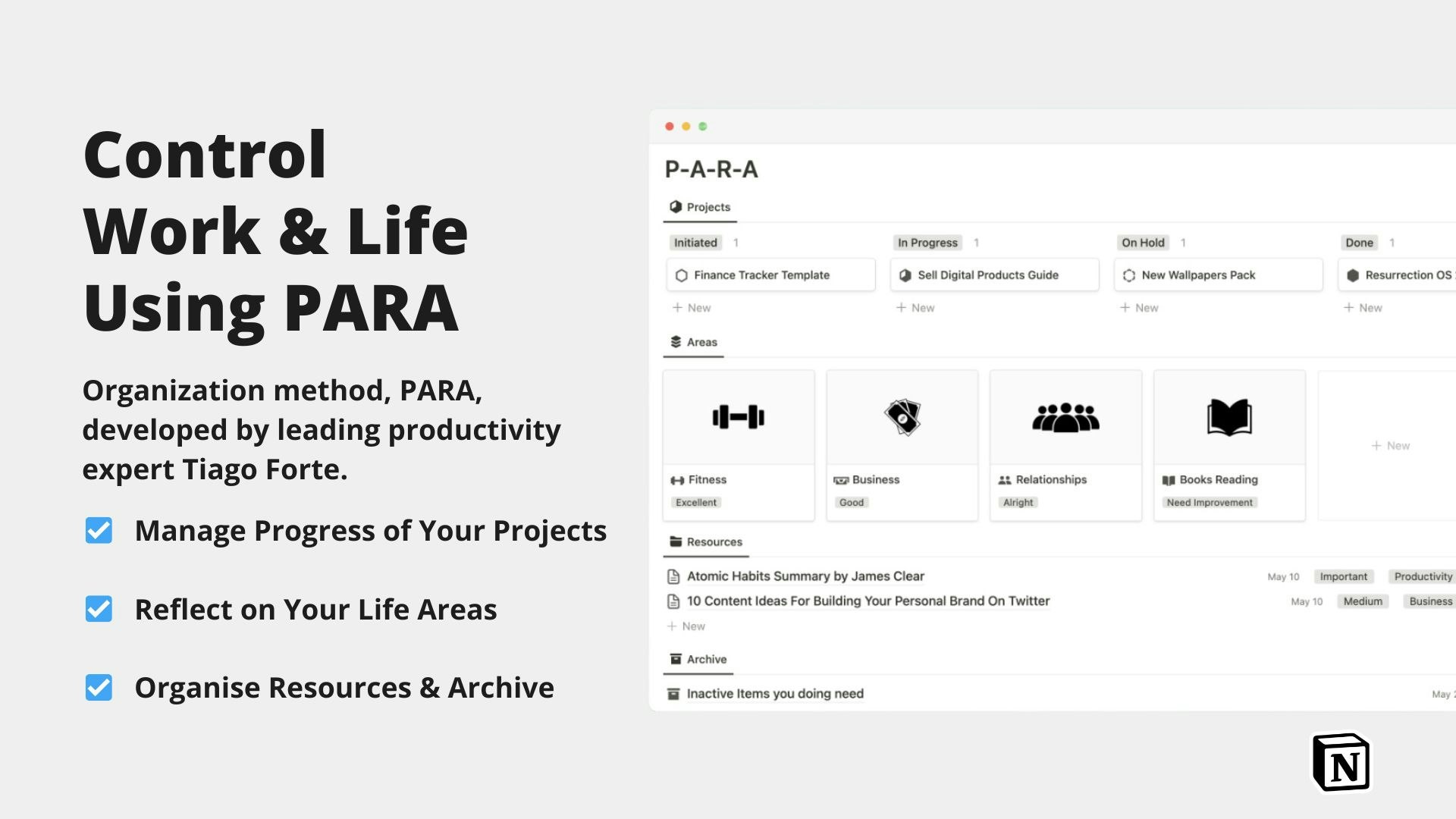 Média Resurrection OS: votre deuxième cerveau - Modèle de notion premium pour organiser votre vie en un seul endroit 4