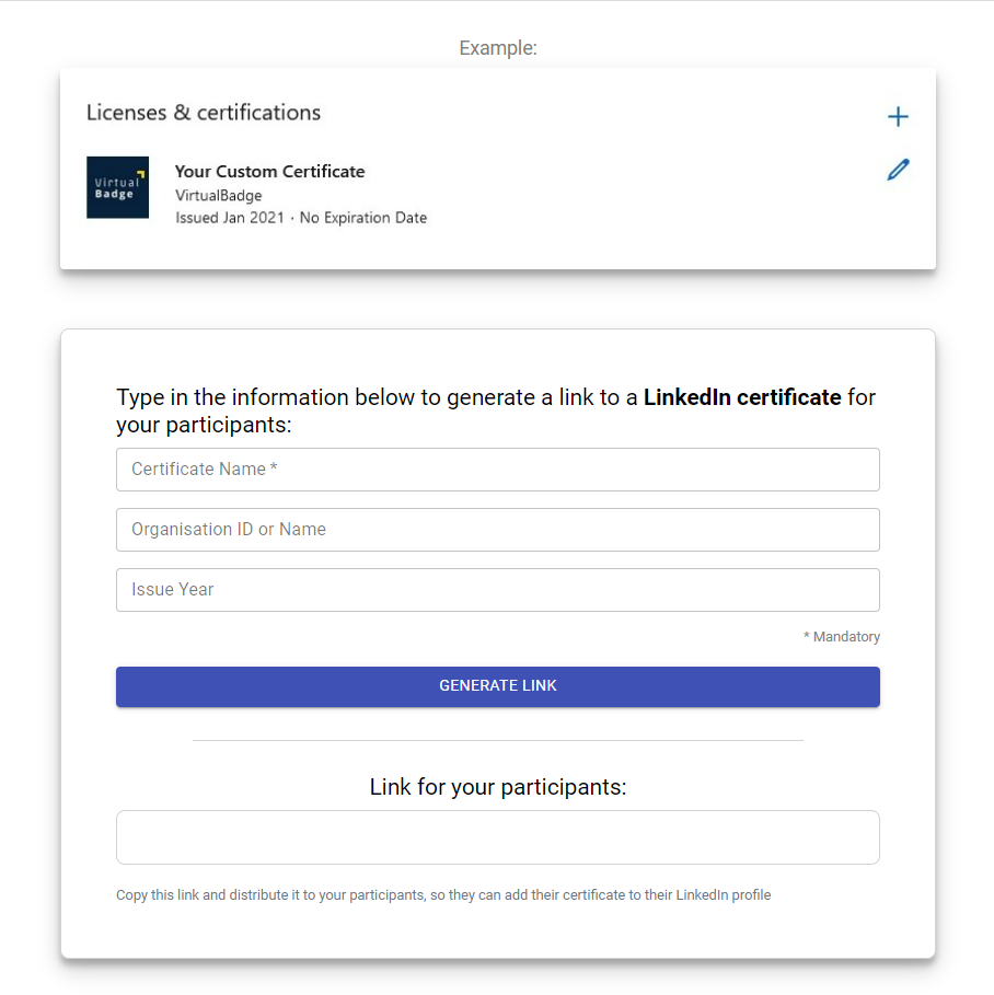LinkedIn Certificate Generator gallery image