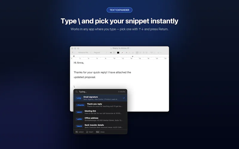 QuickMessage screenshot 2