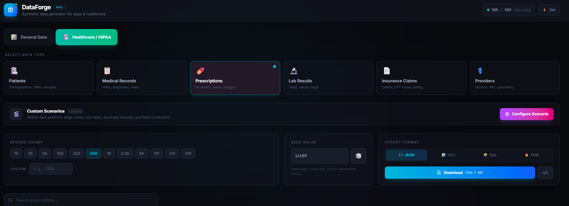 DataForge — Synthetic Data Generator gallery image
