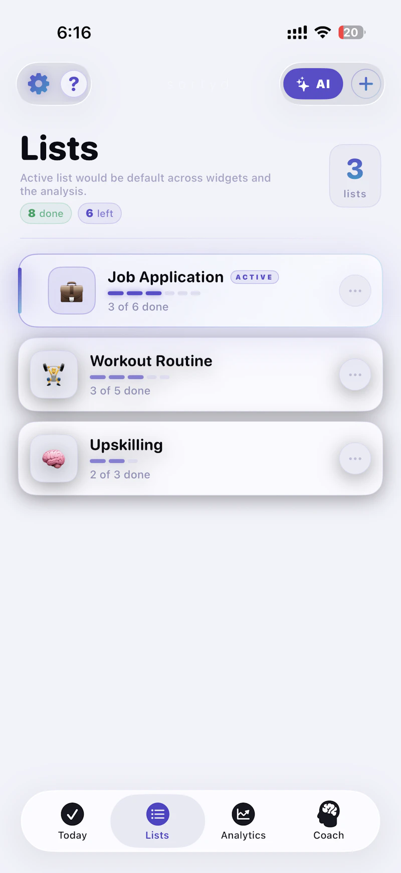 Sortyd screenshot 2