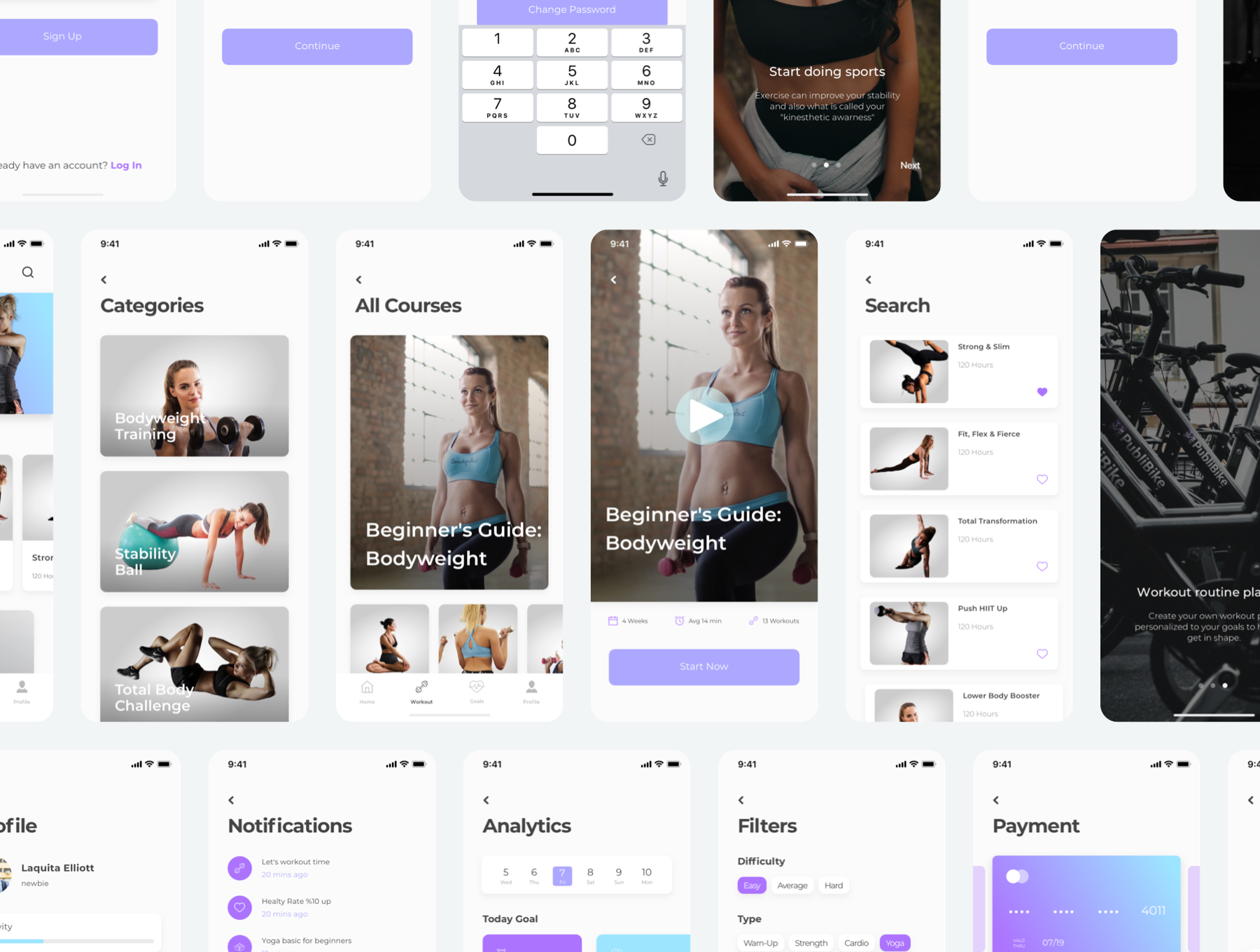 Run&Fit Fitness App UI Kit gallery image