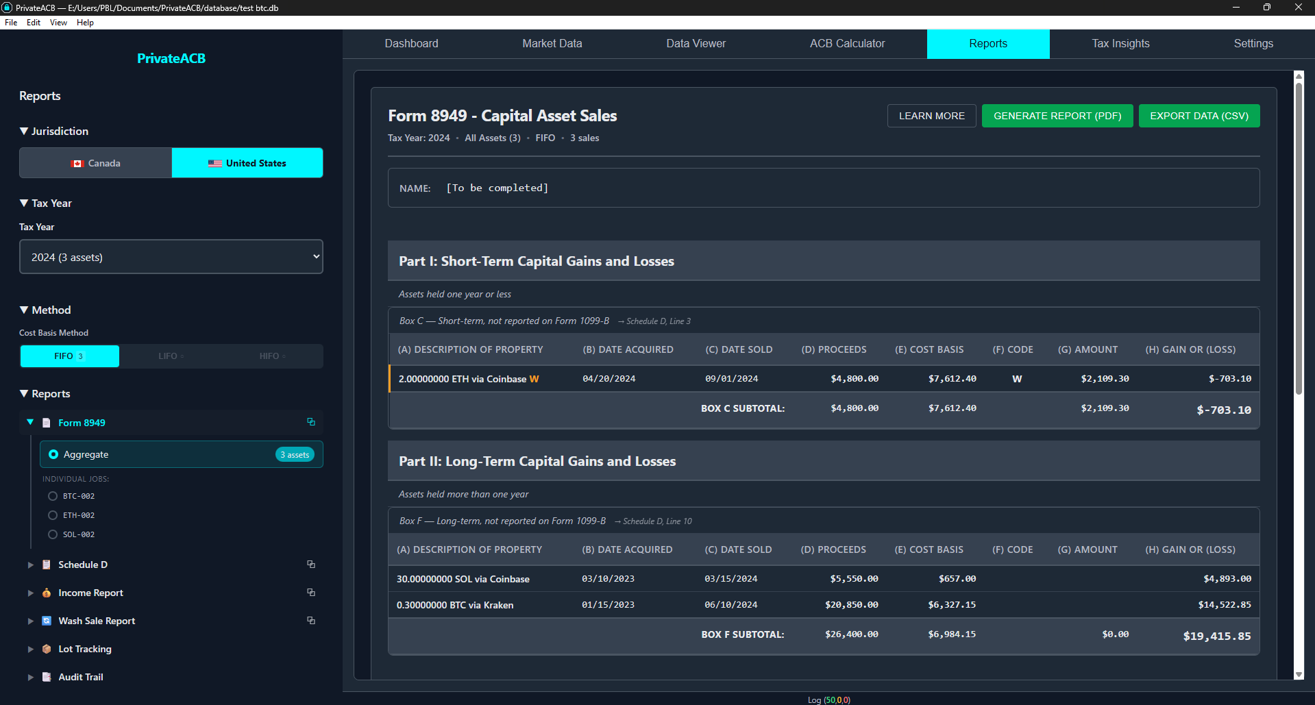 Private, offline Crypto Tax Calculator gallery image