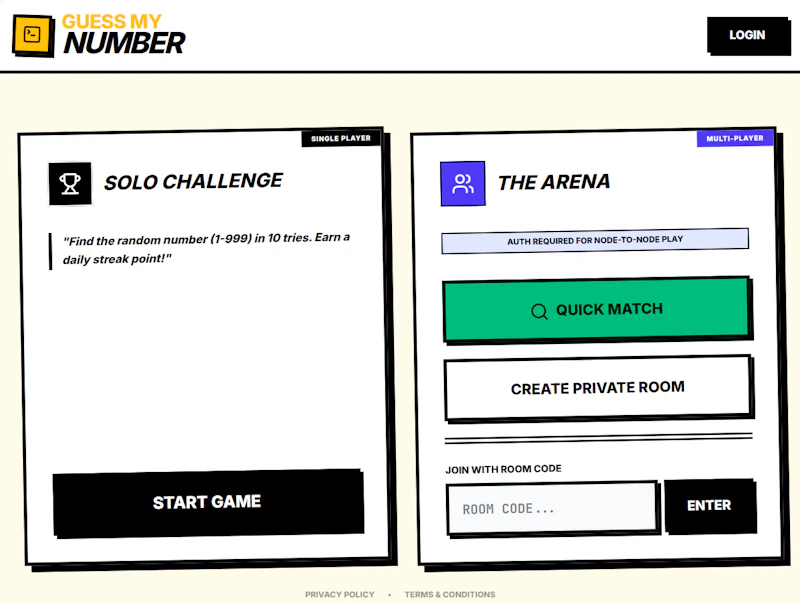 Guess My Number Online Guessing Game screenshot 1