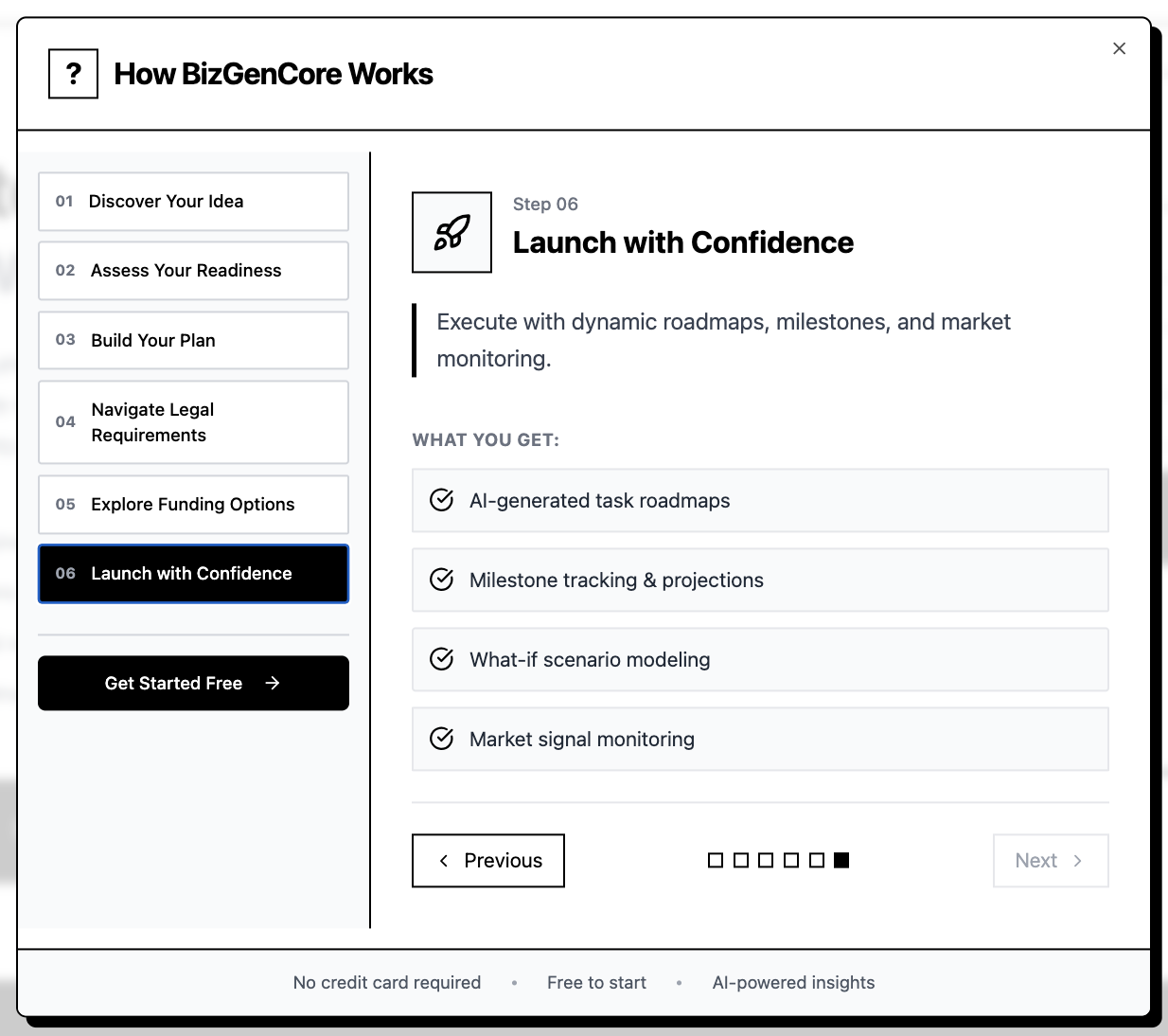 The future of Business launch - Screenshot 3 showing product features and functionality