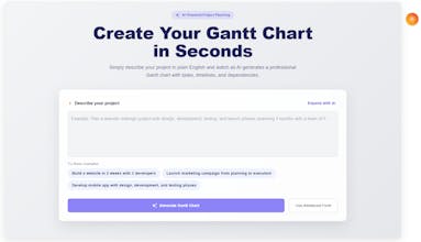 GanttGen AI beta launch gallery image