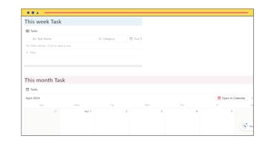 Task Manager Notion Template 2024 gallery image