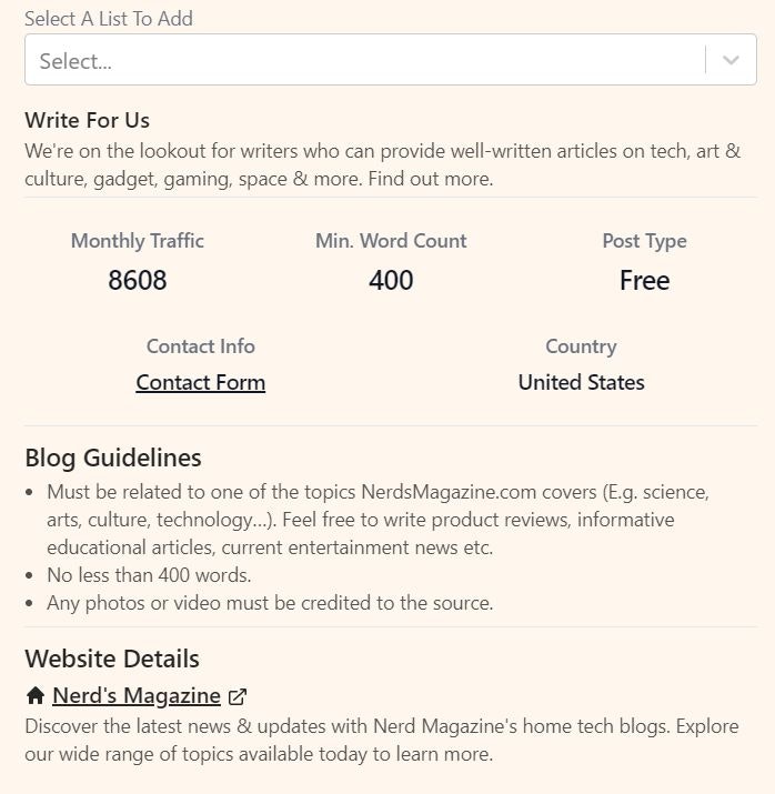 Die Guest Posts -App - Eine neue Art, Gastbeiträge schneller zu finden Medien 6