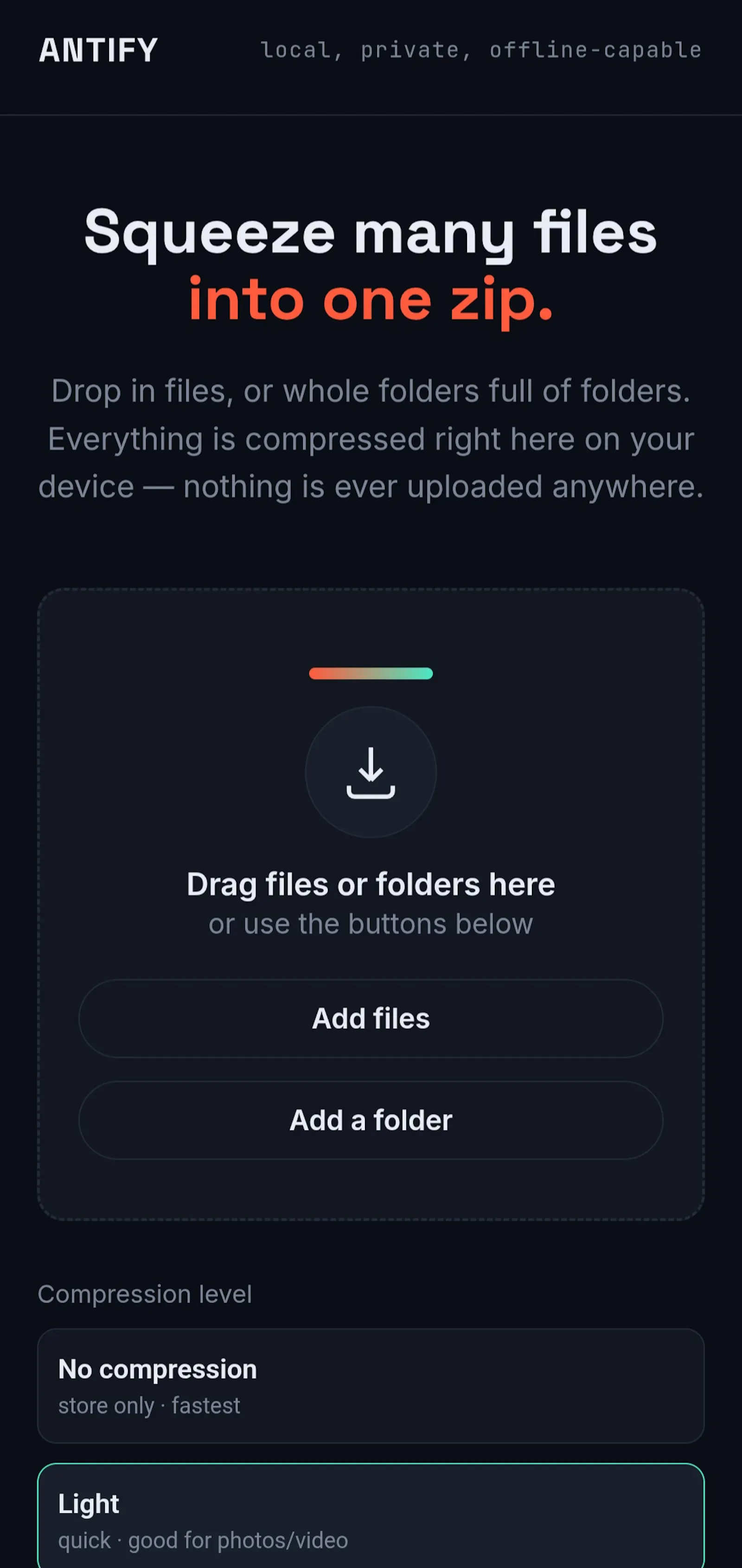 Antify Zip screenshot 2
