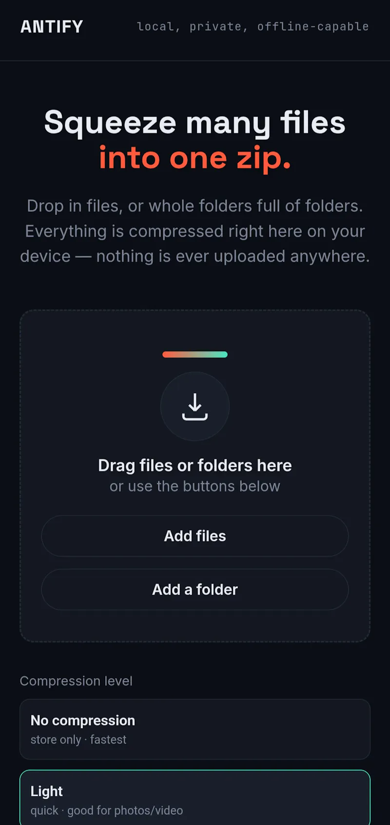 Antify Zip screenshot 2