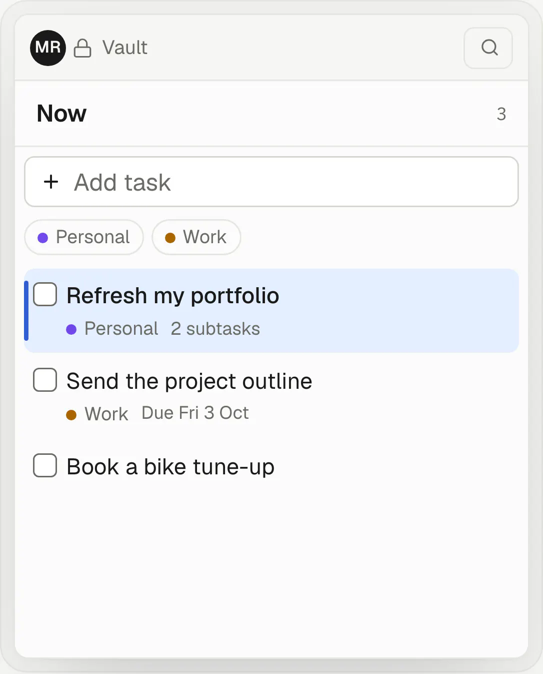 symplist - a calm task workspace gallery image