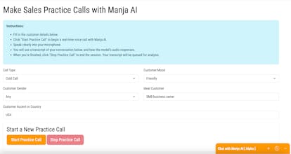 Manja AI Sales Gym gallery image