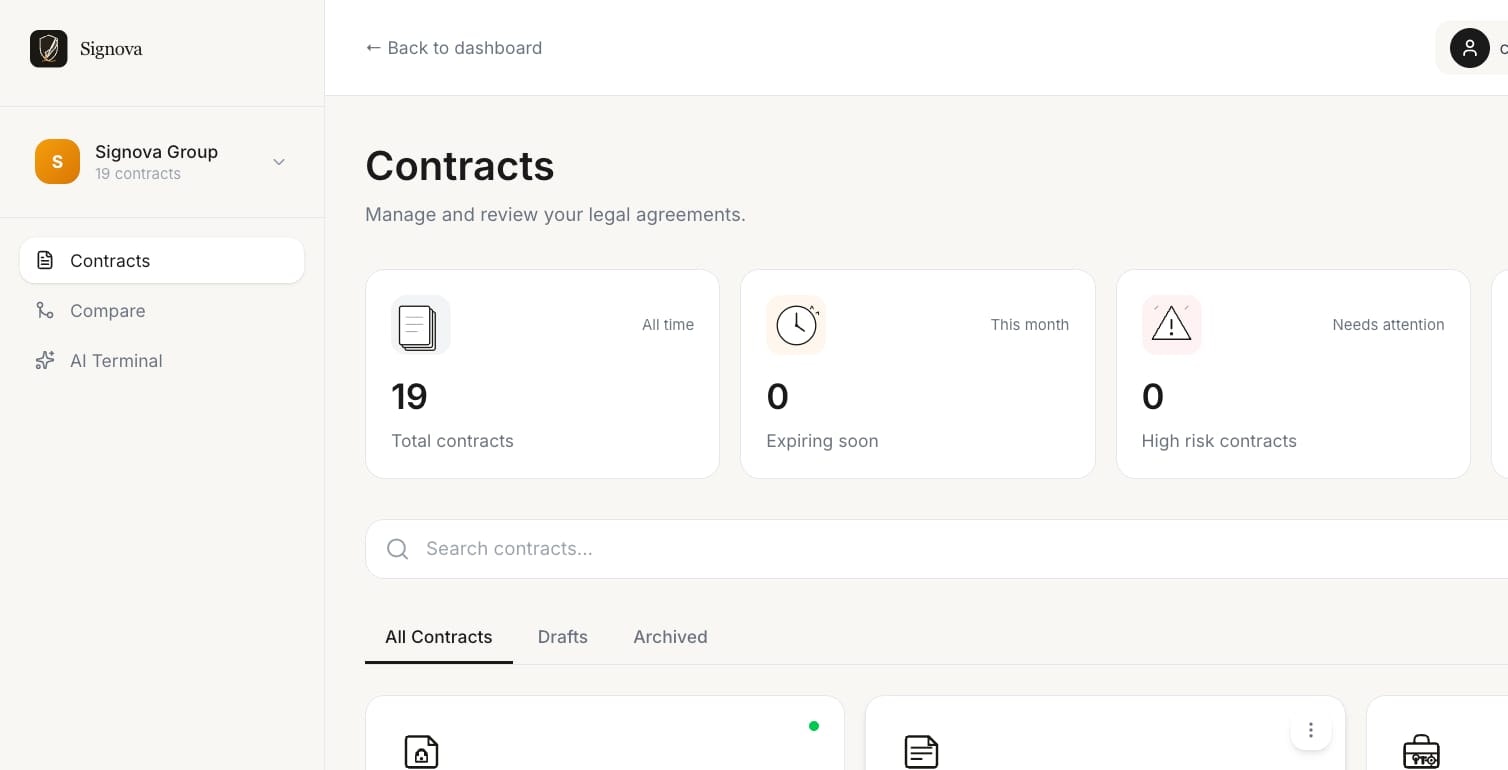 Signova — AI Contract Analyzer gallery image