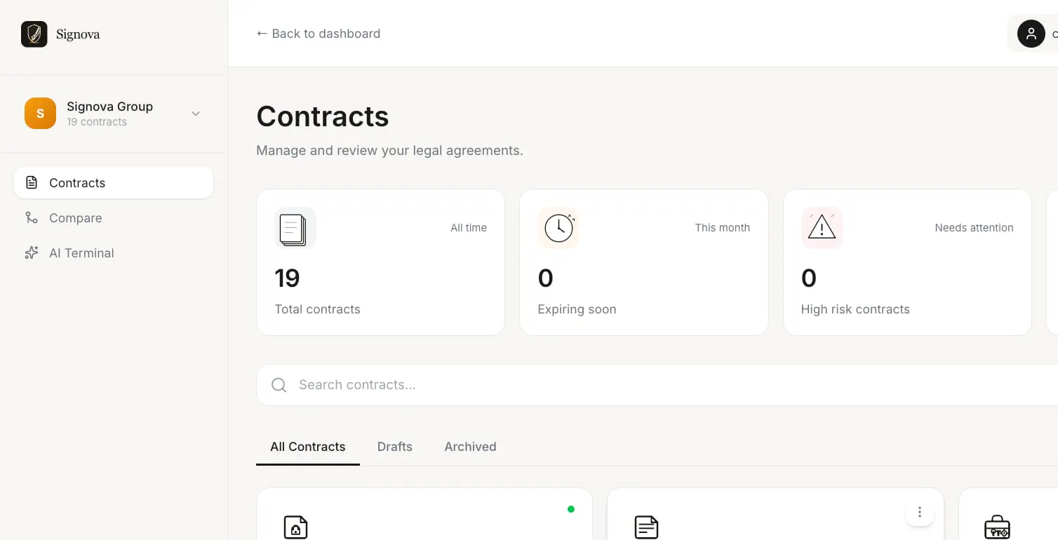 Signova — AI Contract Analyzer 项目横幅