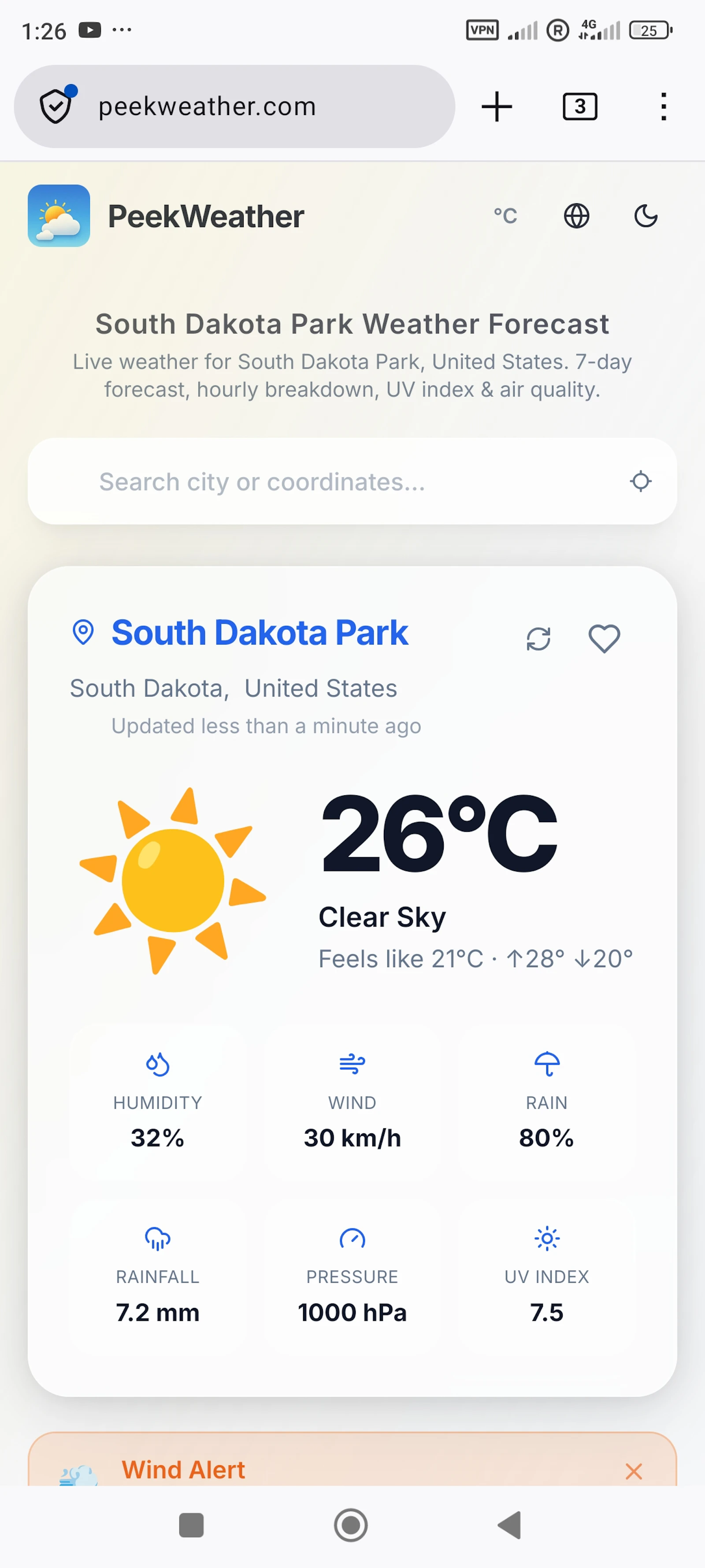 PeekWeather screenshot 2