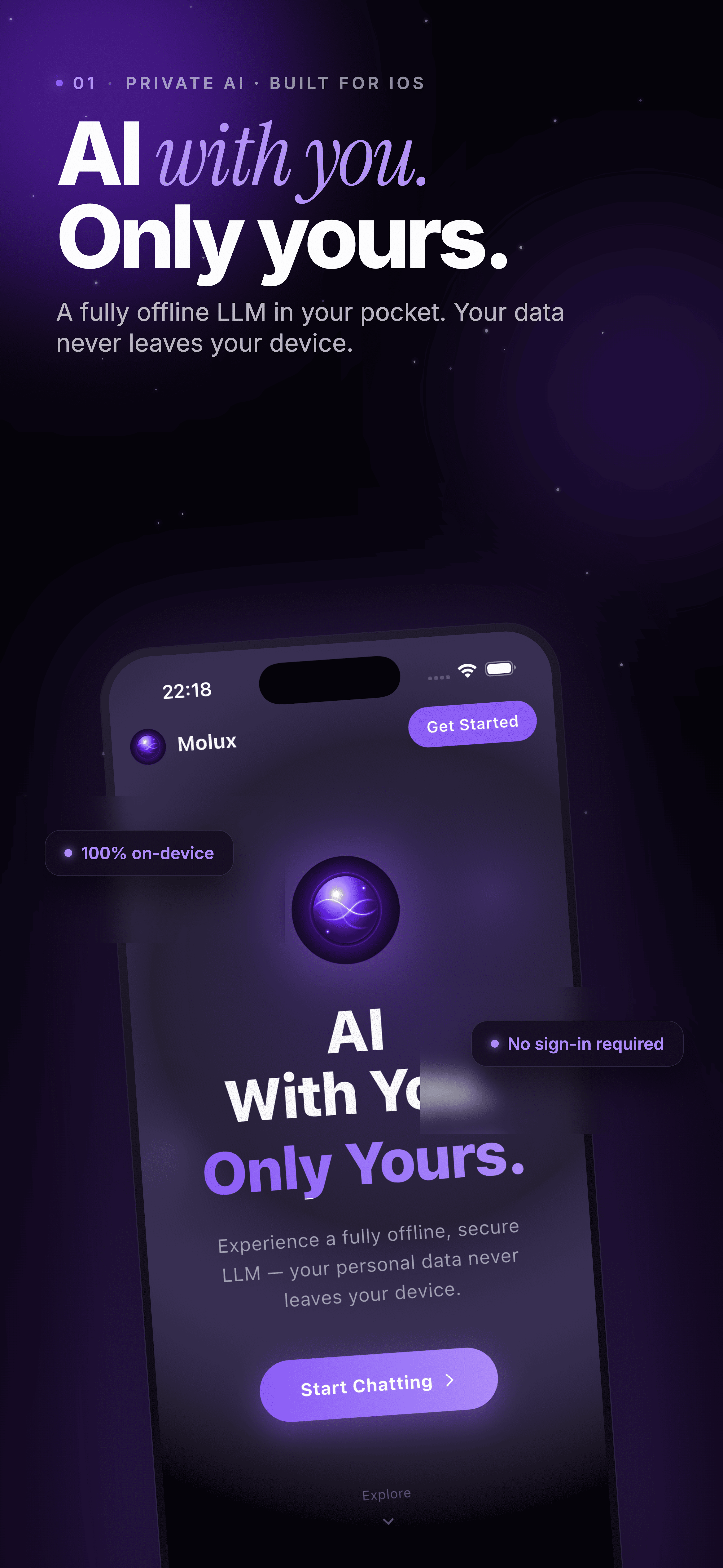 Molux: Local & Private AI Chat gallery image