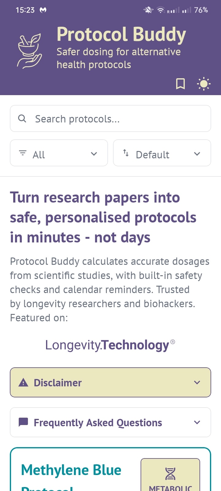 Protocol Buddy - Smart Dosing - Screenshot 2 preview