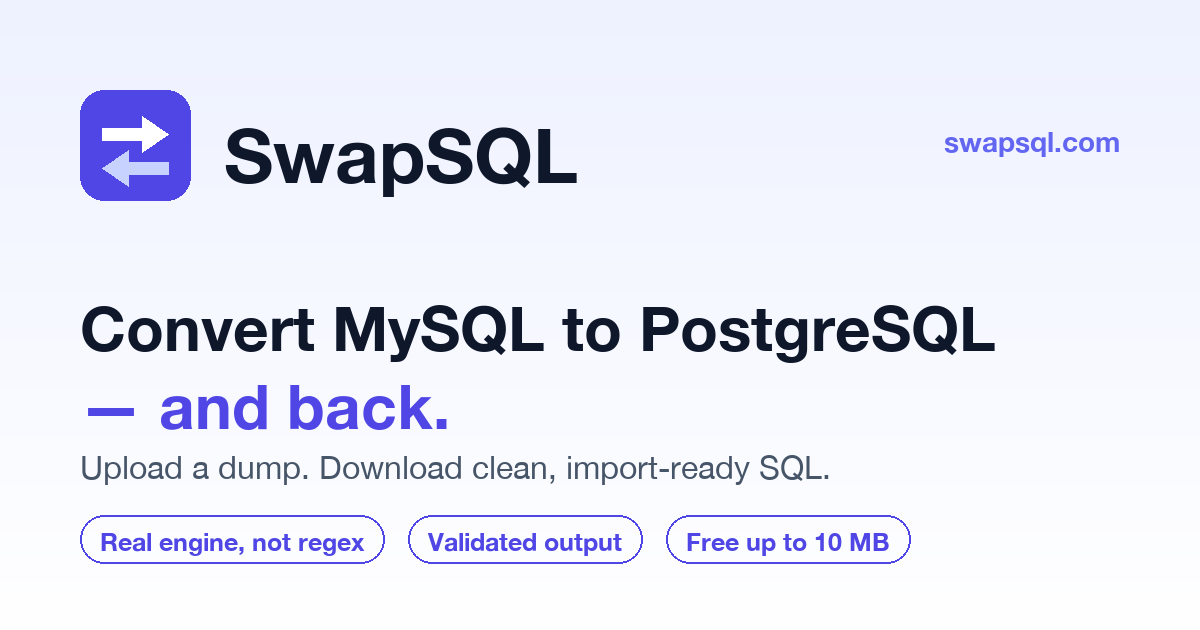 SwapSQL gallery image