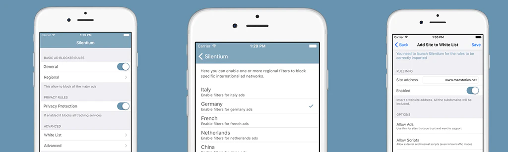 Silentium (iOS 9 ad blocker)