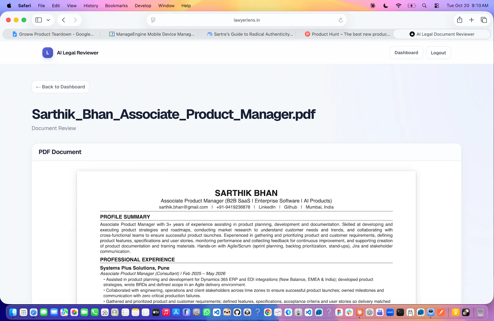 Lawyer Lens screenshot 1