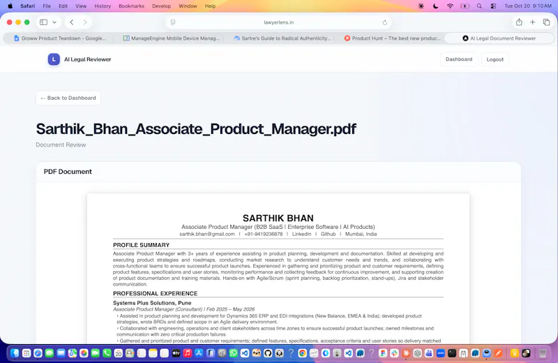Lawyer Lens screenshot 1