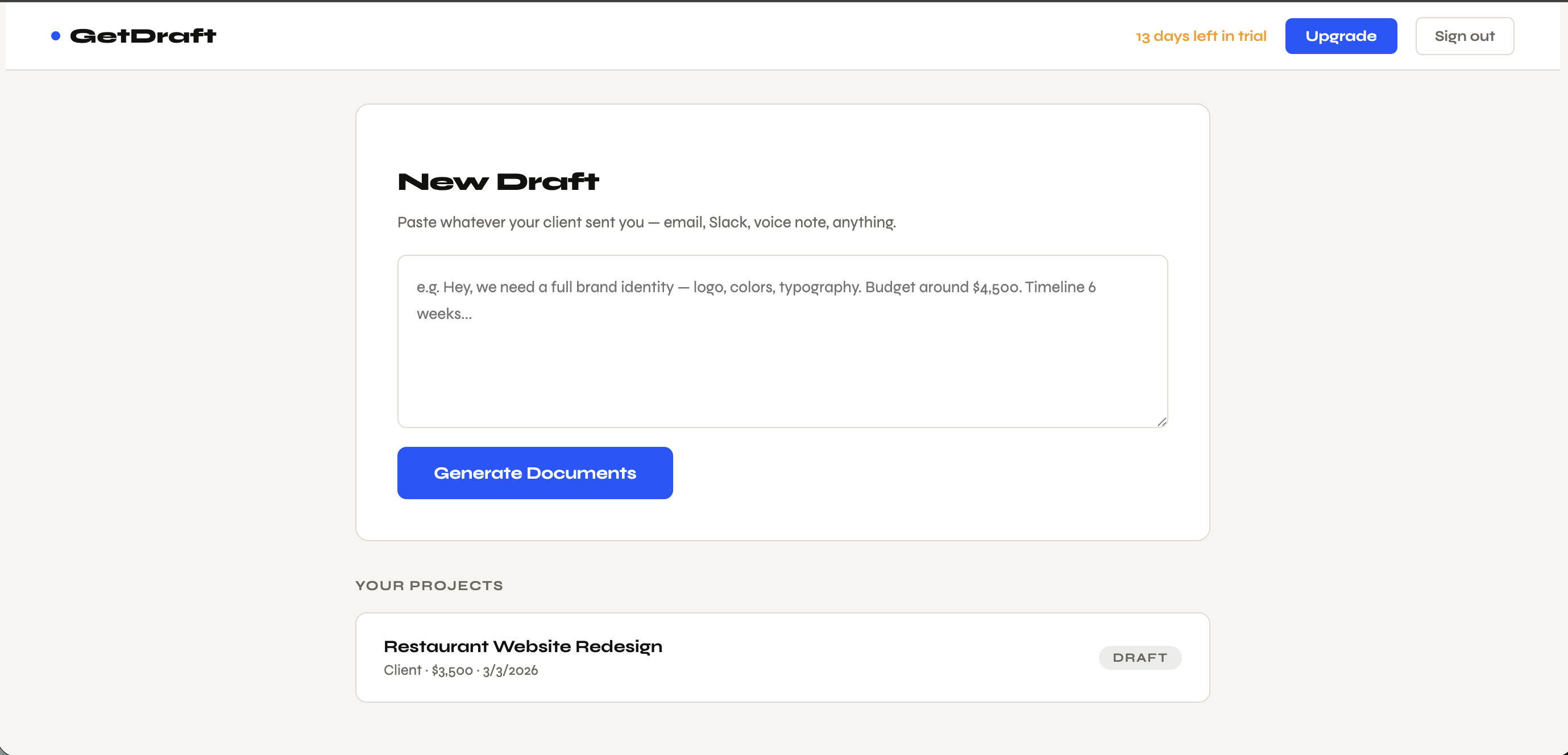 GetDraft gallery image