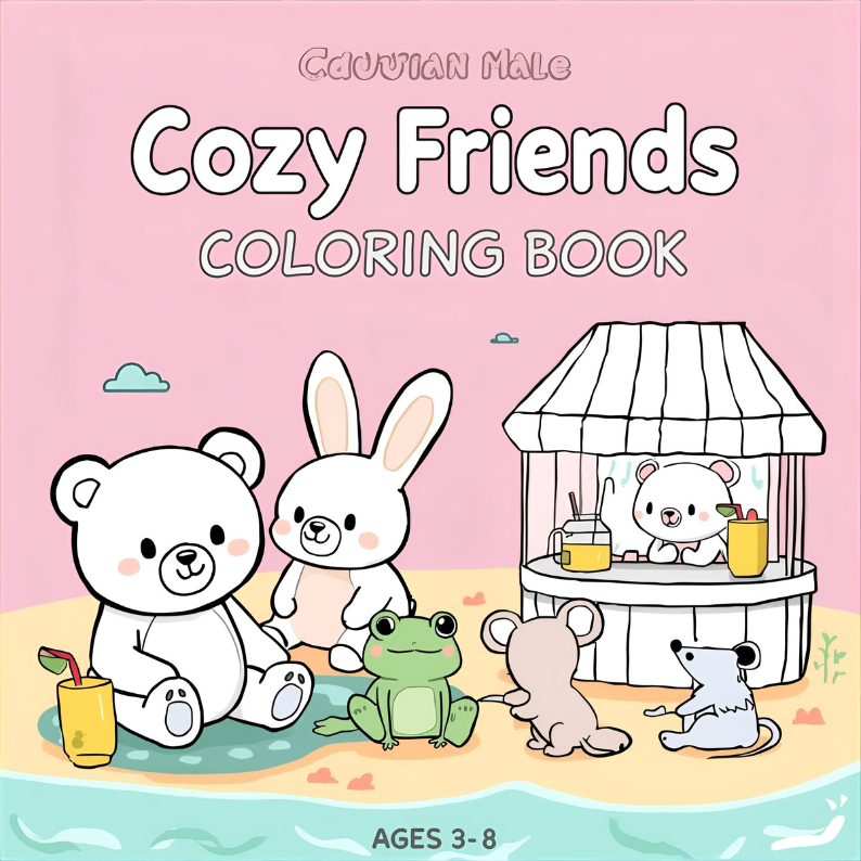 Cozy Friends Coloring Book for Kids  - Product Hunt launch logo and brand identity