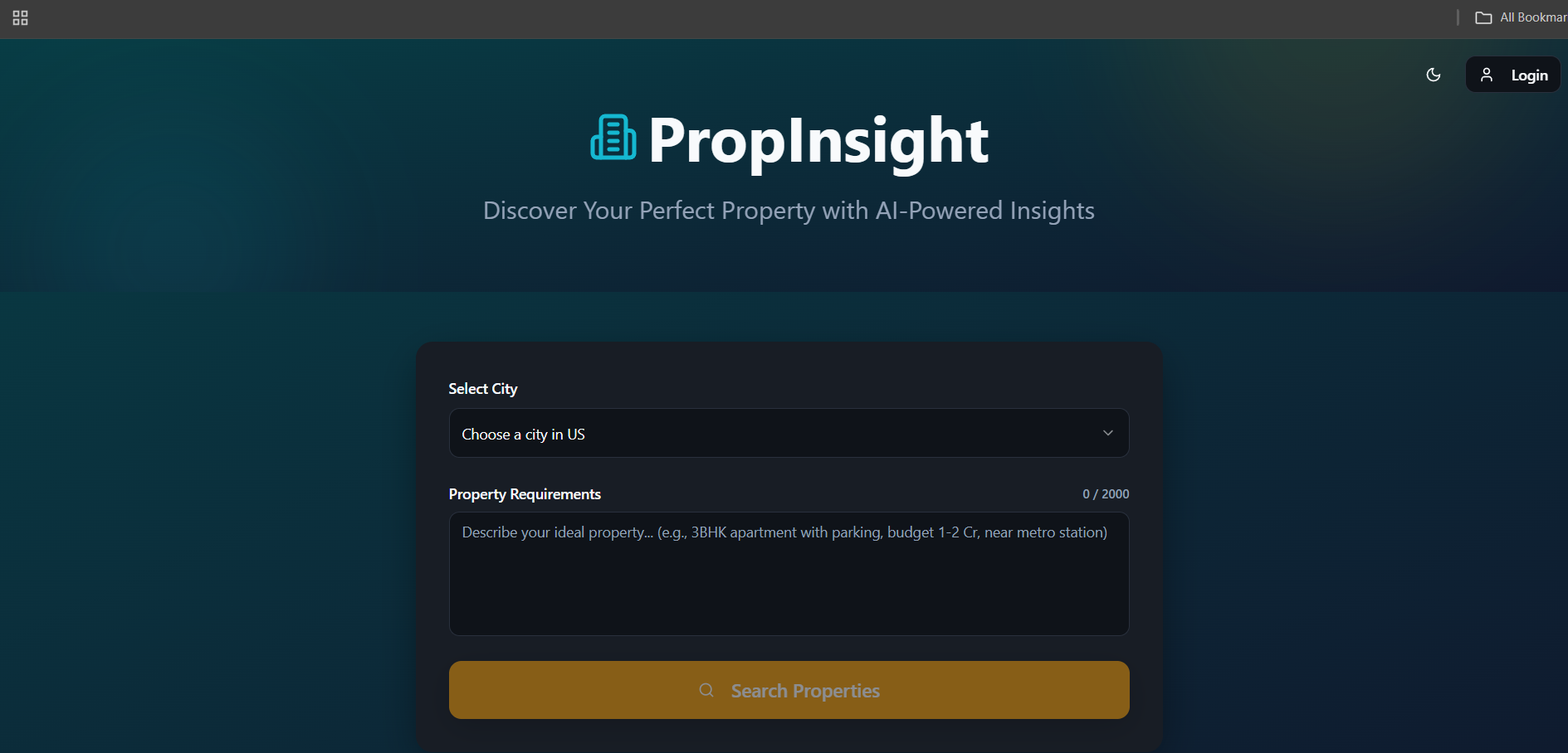 PropInsight - Main product screenshot demonstrating key features and user interface