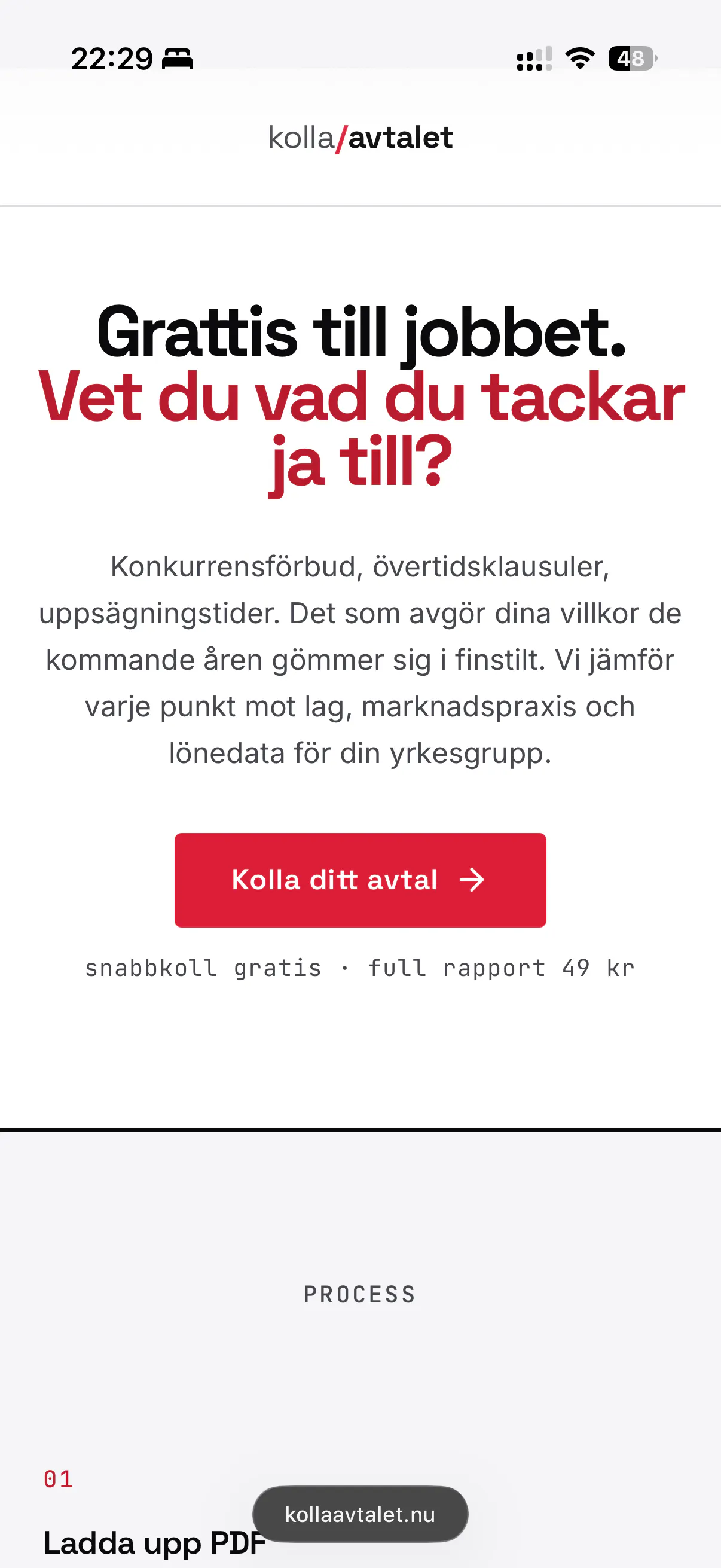 Kolla Avtalet 제품 배너