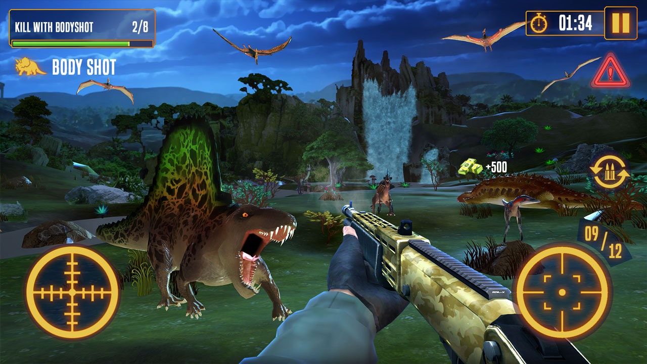 Play Dinosaur Hunter Survival  Free Online Games. KidzSearch.com