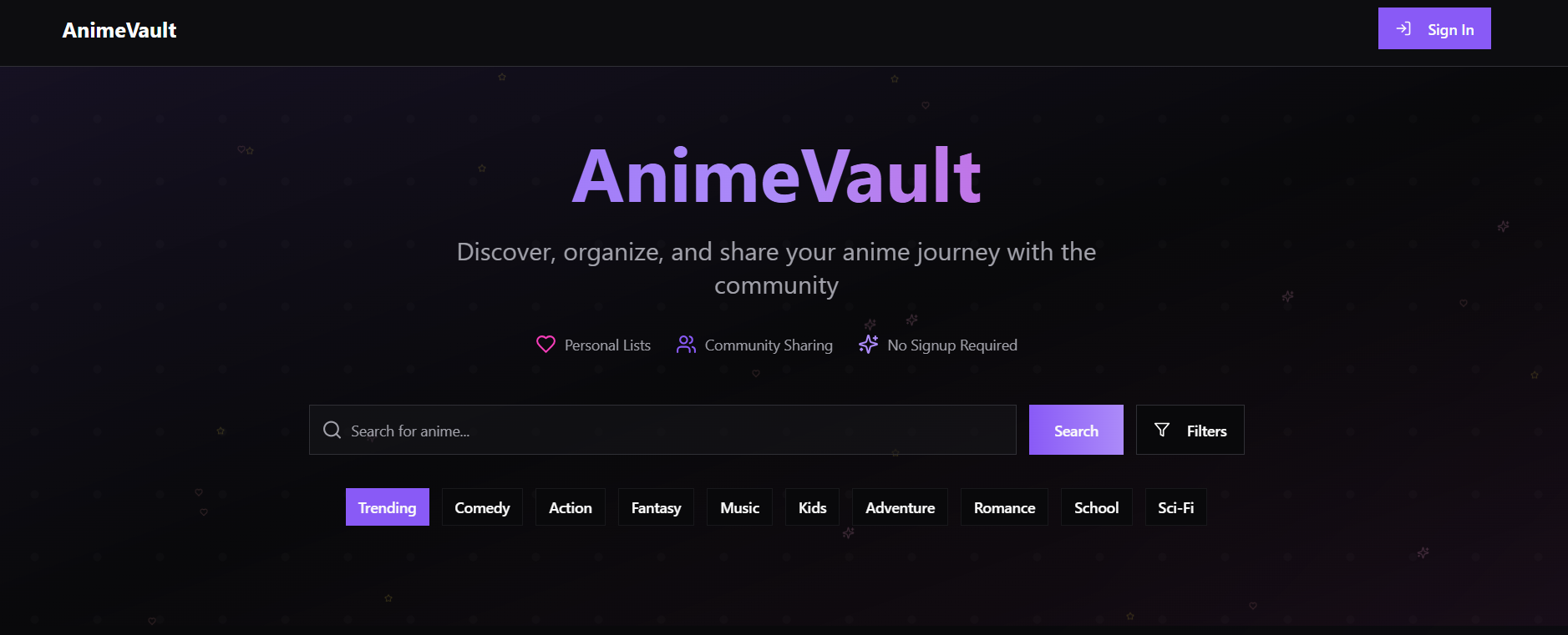 Media Vault anime - Chia sẻ cơ sở dữ liệu anime của bạn với cộng đồng. 1