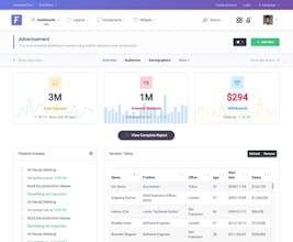 Fiori - Clean Horizontal Bootstrap 4 Dashboard gallery image