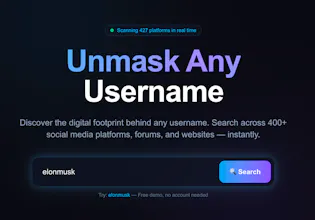 Unmask Any Username Across 400+Platforms gallery image