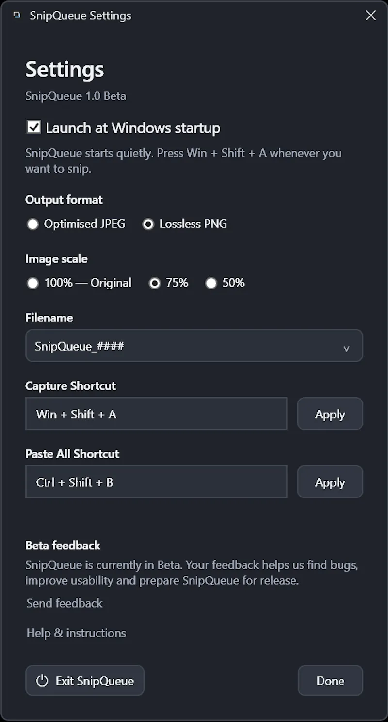 SnipQueue screenshot 4