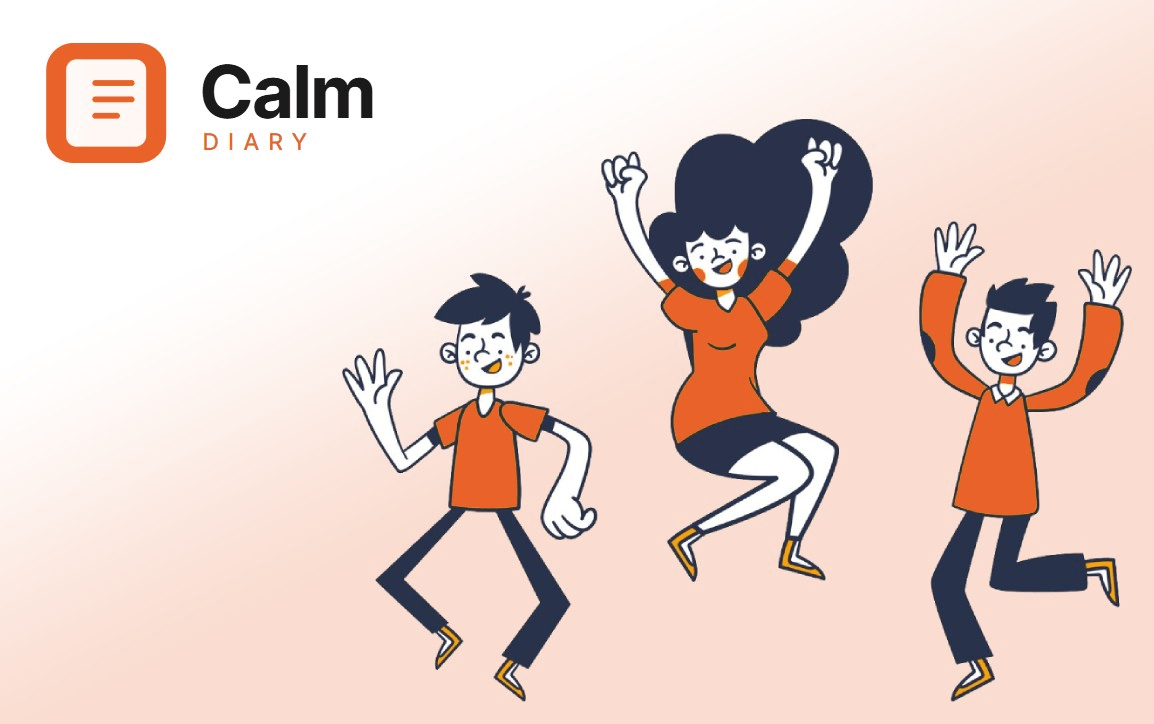 CalmDiary - Main product screenshot demonstrating key features and user interface