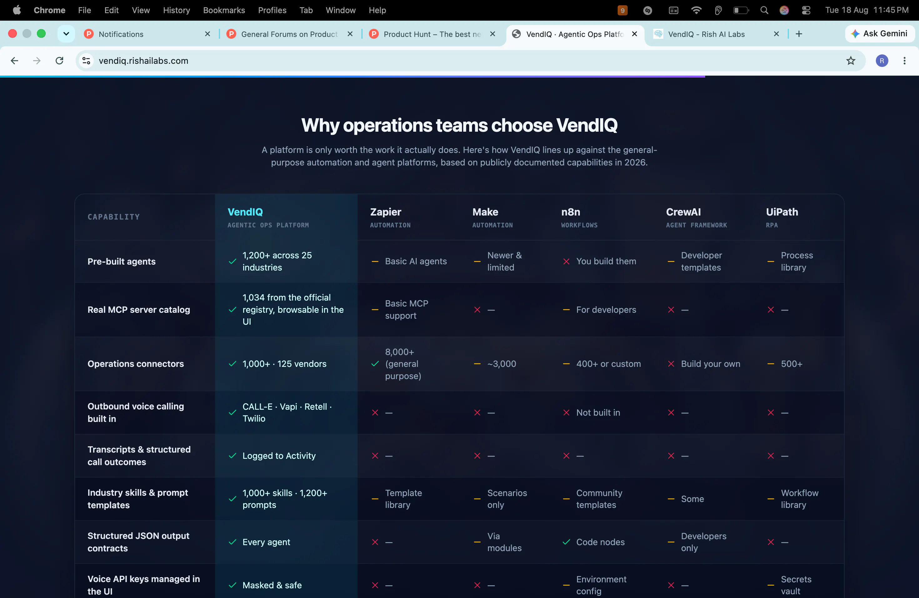 VendIQ · Agentic Ops Platform gallery image