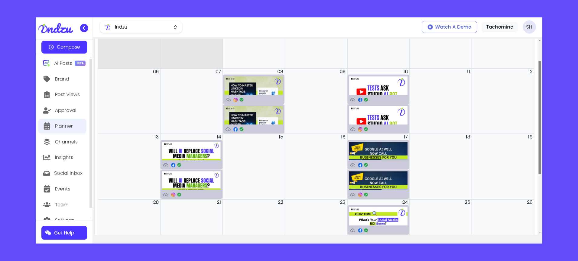 Indza Social 2.0 - 1つのツールですべてのCanvaバッファーChatGPTの1つのツールメディア4