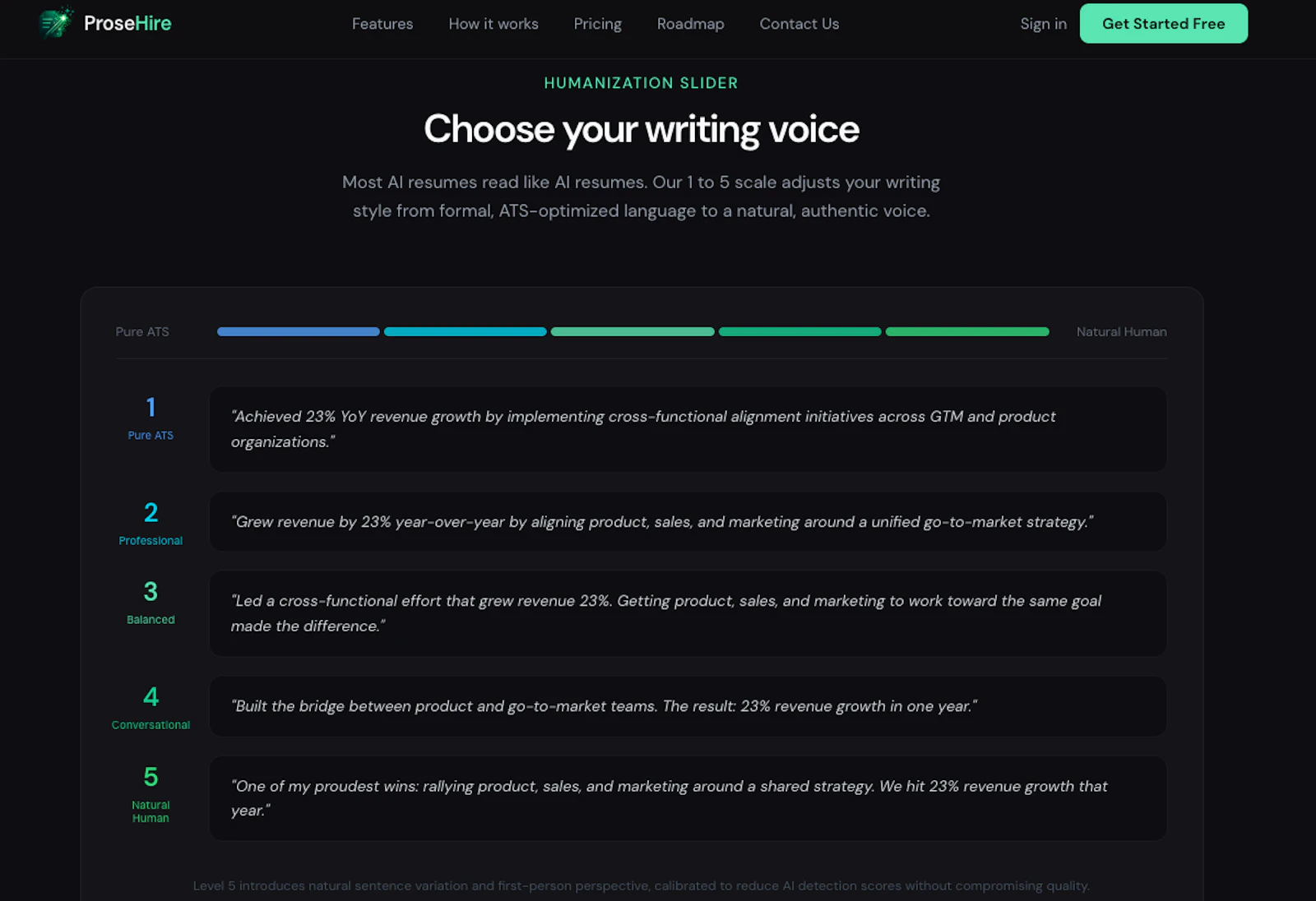 ProseHire screenshot 2